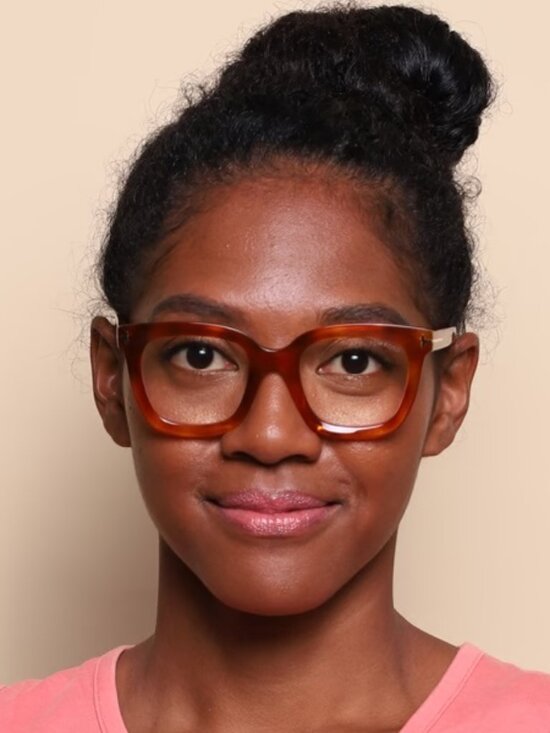 Tom Ford Women Eyeglasses Blonde Havana Square FT5880-B 053 NEW AUTHENTIC main image 6